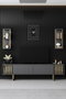 Hanah Home Mueble de TV Moderno Salón Antracita y Negro 180cm